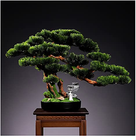 Konstgjord Bonsai Tree Simulering Välkommen Pine Bonsai Vardagsrum Desktop Gröna växter Krukad veranda Konstgjord växt Thuja Ornament Lämplig som konstgjorda träd
