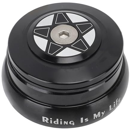 HELEVIA Fahrrad-Steuersatz, Aluminiumlegierung, Sternmutter, Doppeldichtungslager, Zubehör 44-50,6 Mm Konischer Gabelschaft 1,5-Zoll-Vordergabel