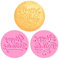 2Pcs Happy Birthday Cookie Stamps,Round Birthday Cookie Mold,Happy Birthday Cookie Cutter Mould,Cookie Baking Decorating Tool,DIY Baking Tool for Making Cookie/Cake,Birthday Decorations DIY Craft