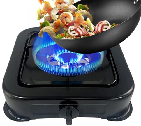 Fornello portatile | Bruciatore singolo compatto per esterni – Accessori di cottura leggeri – Adatto per fornelli da campeggio barbecue e feste