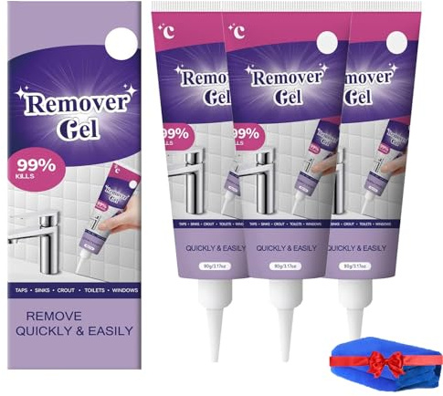 NuroClean Mold Stain Cleaning Gel - Bathroom & Shower Surface Cleaner for Grout, Tile, Sealed Wood — Powerful & Fast Acting (3PCS)