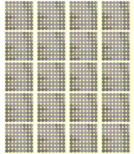 Pastilles Adhésives Circulaires de Tir, 20 Feuilles, Papier | Motif Clair, Auto-adhésif, pour Entraînement Sportif, Lot de 1280 Pièces, Format Rond