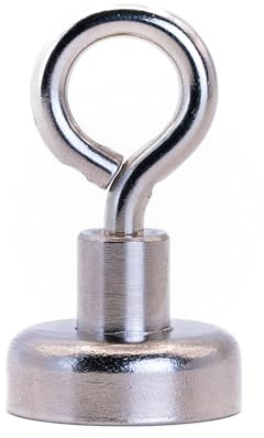 Magnet de Sujeción de Neodimio Con Cebolio M4 Para Colgar, Sostener O Mostrar Elementos - 20mm de Diámetro x 34mm de Alto - 16.5kg - Paquete de 10