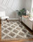 the carpet Vera Handmade-Look, Super Weicher Wohnzimmer Teppich, 3D Effekt, Hochflor, Langflor, Skandinavisch, Rauten Muster, Beige, 120 x 170 cm