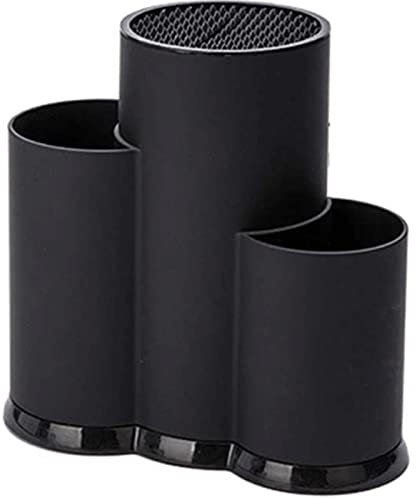 Porte-Couteau Porte-Couteaux Porte-Outils de Cuisine Bloc de Couteaux en Plastique récipient de Stockage de Cuisine Support de Couteau Facile à Nettoyer Poils Amovibles Durable