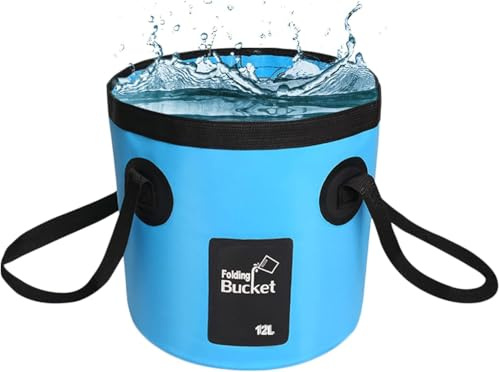 Secchio Pieghevole, 20 L Secchio Pieghevole Multifunzionale, Adatto per il Campeggio, la Pesca e Altre Attività all'Aperto, Blu