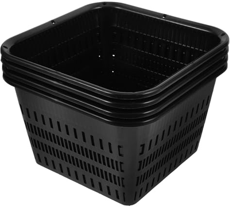 Milisten 4 Vasi in Rete Di Plastica Riutilizzabili 7 Pollici Cestini Per Piantine Con Controllo Radici Ideali Per Orto Balcone Serra Giardino