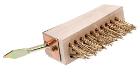 Lurrose Brosse De Nettoyage Acier Inoxydable pour Pavés Outil De Désherbage Long Manche Brosse Dissolvante pour Élimination des Mauvaises Et Nettoyage De Joints Extérieurs