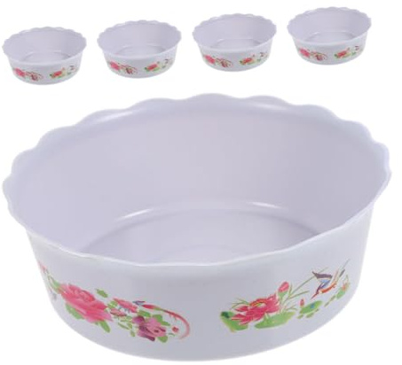 Yardwe 5 Pièces Bols Hydroponiques Ronds Shallow pour Plantes Aquatiques pour Lotus et Nénuphars Design Moderne pour Intérieur et Extérieur