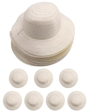 Janasiba Lot de 20 chapeaux de paille DIY pour la plage, l'été, le travail, chapeaux de ferme pour , femmes, enfants, décoration de fête d'anniversaire cowboy