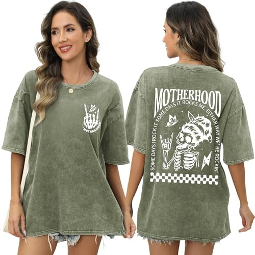 Weripoah Nursing Shirts for Breastfeeding Zipper Maternity Summer Shirt for Women Motherhood Breast Feeding Friendly Tops(ArmyGreen,M)