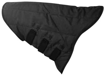 Oshhni Copricollo per Cavalli con Imbottitura per Il Calore, Impermeabile, Universale, con 3 Cinghie Regolabili, Protezione per Il Collo, Nero