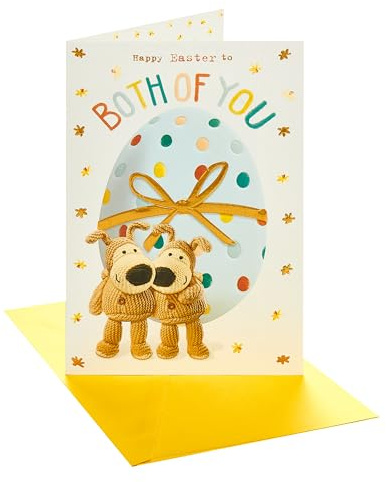 Boofle | Easter Card to Both Of You | Cute Boofle & Easter Egg Design | Easter Card | Her/Him | With Envelope | 14.9 x 22.9cm