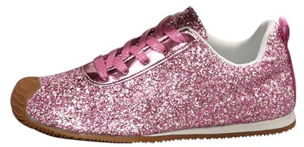 Platta skor för kvinnor, sneaker paljetter damskor trendiga sneaker kväll sko bekväma sneakers snörning sneakers atletiska skor vandringssneakers