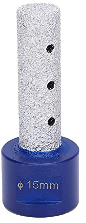 Adfaga Fresa per filettatura diamantata a punta secca, codolo cilindrico, apertura brasata, lucidatura, alesatura (15 cm)