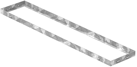 Fenau – gallergaller zarge 200 x 1 000 x 33 mm för rosthöjd på 30 mm, galvaniserad – med urtag för väggankare – lämplig för byggnadsgaller: Fenau 190 x 990 x 30 mm