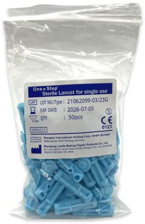 250 x 23G Sterile Lancet for Single Use - Manufacturer Confirmed Fully Compatible for PiC Indolor, Microlet, Freestyle, Abbott, SD and More