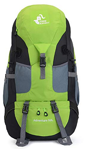 Free Knight 50L Wasserdichter ultraleichter Wanderrucksack, rahmenlos, Outdoor-Sport, Tagesrucksack, Reisetasche für Klettern, Camping, Touring, Bergsteigen, Angeln (grün)
