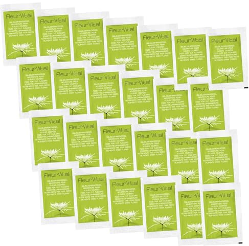 Pack of 25 Fleur Vital Flower Food Sachets for Fresh Cut Flowers