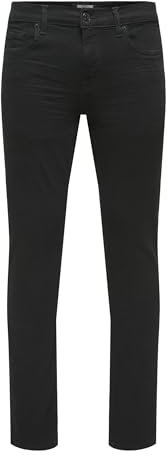 Only & Sons Slim fit Jeans Onsloom Mid Rise Slim Fit Jeans Black Denim 38 32 Black Denim