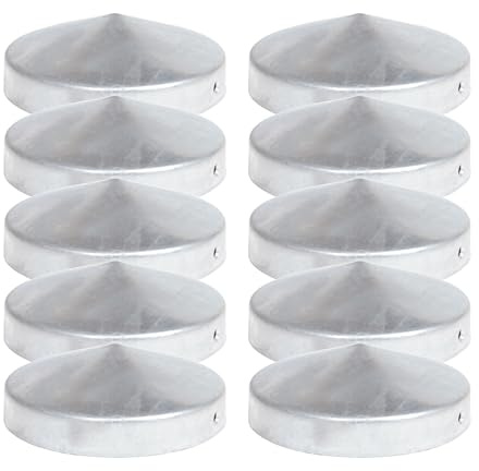 10 x PFOSTENKAPPE RUND STAHL FEUERVERZINKT 101 MM DURCHMESSER