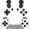 eXtremeRate D-Pad R1 L1 R2 L2 Gatillos Share Options Acción Reemplazo Botones Completo para ps5 Control Teclas de Repuesto Botón Compatible con ps5 Control BDM-030/040/050 Modelo(Negro)