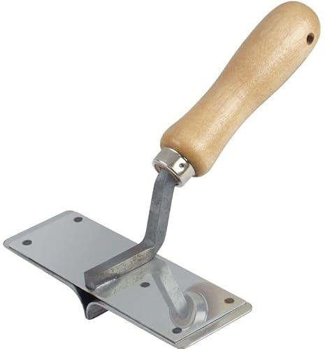 Kraft Tool CF409 2x6 1/2R 1/2D 3/4W Stainless Steel Curb Jointer w/Wood Hdl