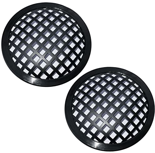 AERZETIX - C53391 - Set di 2 griglie reti di protezione per altoparlanti/casse subwoofer - diametro 130mm 5'' - colore nero - per auto veicolo