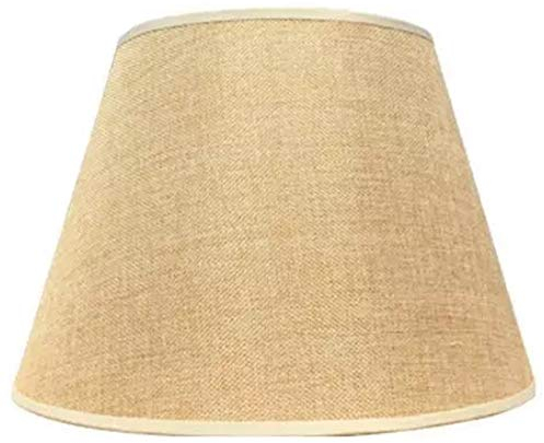 Echwave Tischlampe Lampenschirm Zubehör E27 Leinen Nachttischlampe Wandlampe Schirm Tuch unten Durchmesser 30cm Gelb