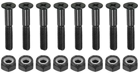 PATIKIL Skateboard Hardware Kit 1.22 Montage Schrauben Bolzen Muttern Set für Langboard Cruiser Schwarz