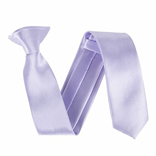 The Tie Company Corbatas de satén para niños, color lila, Lila, Talla única