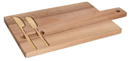 TABLA CORTAR SET 3 ACACIA INOX 38X20X1,5 QUESO