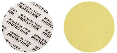 HXymxkeqi 32mm Pressure Sensitive Seal, 300 Pack Adhesive PS Foam Lid Cap Liners with Dustproof Paper Back, Tamper Resistant for Plastic Glass Jar Bottle Cap Seals (32mm/1.25)