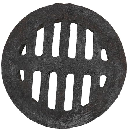 jojofuny Cast Iron Floor Drain Embedded Outdoor Drainage Rooftop Garden Floor Drain Black Cast Iron Gully Grate Grate Cover