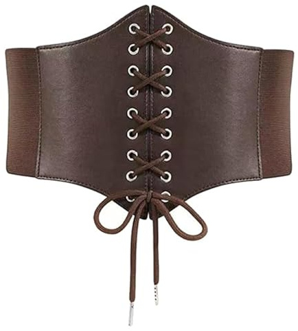 Rakiuty Corset Cinturón Mujer Retro,Cinturón Corsé Retro Vintage Ajustable,Corsé Elástico Ancho para Mujer,Cinturones Ancho para Mujers,para Vestir y Vestidos de Noche,para Fiestas Carnaval Cosplay
