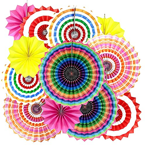 YBwanli stelle filanti,decorazioni primavera,decorazioni carnevale,decorazioni compleanno bambina,fiori di carta giganti,Decorazioni per feste colorate, riutilizzabili e multiuso 12 Pezz