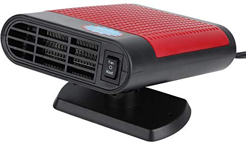 Qcwwy Sbrinatore per Finestrini Dell'auto, Riscaldatori per Interni di Automobili Portatili Disappannatore per Finestrini Asciugatore per Riscaldamento per Auto con Protezione da(Nero e Rosso)