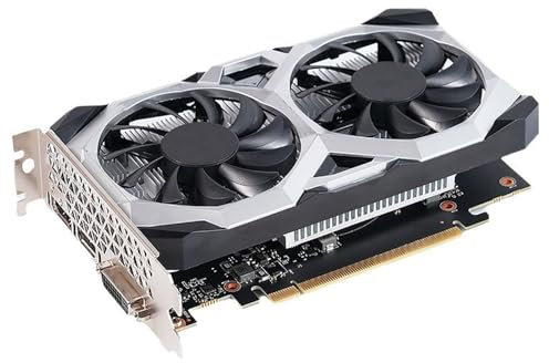 Docooler 1650 4 GB Grafikkarte Dual-Lüfter Computergrafik 128 Bit GDDR5 Low Power GPU für Arbeiten Gaming Videobearbeitung Mehrere Anschlüsse
