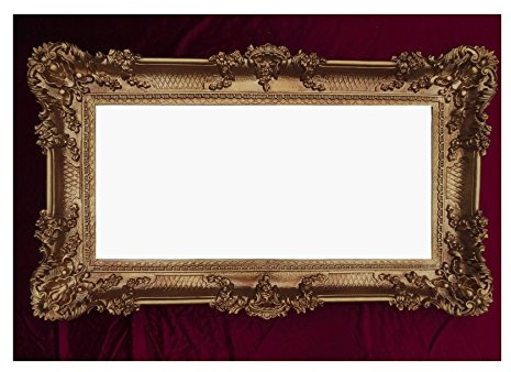 Lnxp Ram guld 96 x 57 cm bröllopsram bildram fotoram antik barock rokoko reppro shabby chic renässans ungdomsstil retro design med organisationsavtryck lyx prUNKfull 75R
