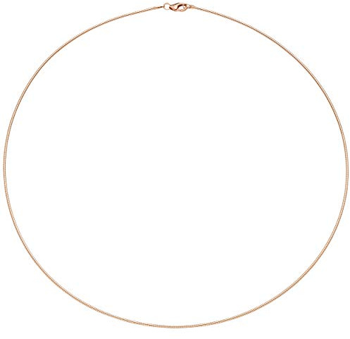 Jobo Damen-Halsreif aus 925 Sterling Silber rosegold vergoldet 1,1 mm 42 cm