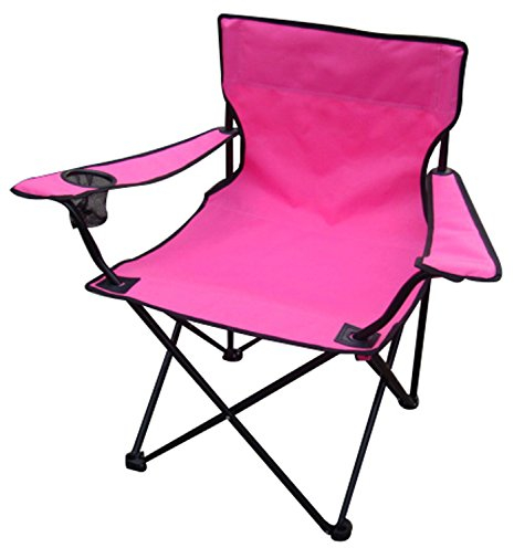 Anglersessel Campingstuhl Faltstuhl Anglerstuhl Regiestuhl mit Getränkehalter und Tasche, Farben Anglerstühle:Pink