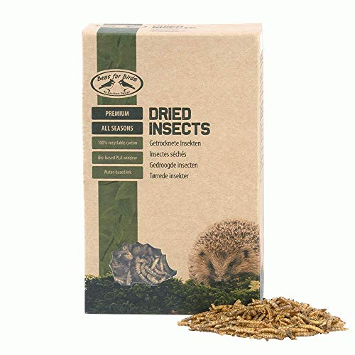 Esschert Design Igel Futter Getrocknete Insekten 250g 4-Jahreszeiten Wildtier Futter, proteinreich