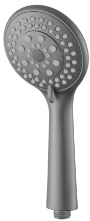 INEX Europa AL 88088 GRY - Soffione doccia grande mobile anticalcare con 5 modalità di getto (grigio)