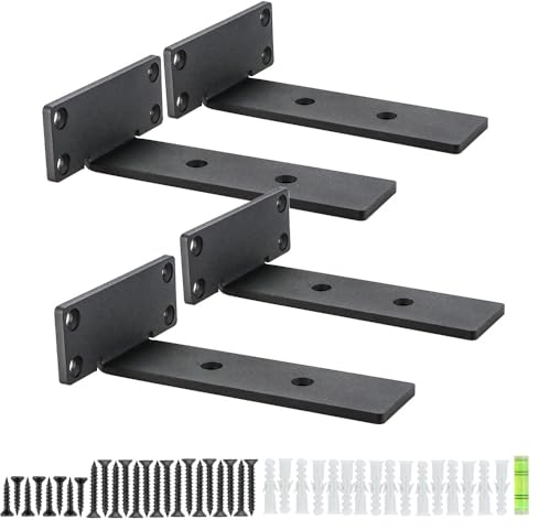 Regalträger Schwerlastträger 6, 4 x Regalhalterung Regalwinkel Regal Konsole Regalhalter Halterung für Wandregal Wandboard