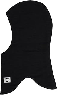 Mikk-line Berretto in lana per bambini, Balaclava per bambini, 100% senza mulesing, isolante, alta traspirabilità, passamontagna per ragazze e ragazzi, Nero , 2-3 Jahre