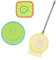 LÄSSIG Anhänger und Patches Set (3 Stk.) mit Druckknopf/School Patches Set Smile