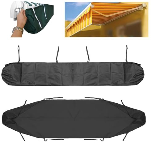 YOHOCS Markisenschutzhülle Schutzhülle für Markisen, Markisenabdeckung Für Markisen Für Die Lagerung Im Winter, für Outdoor Garten Terrasse Patio,Schwarz,2m/6.56ft