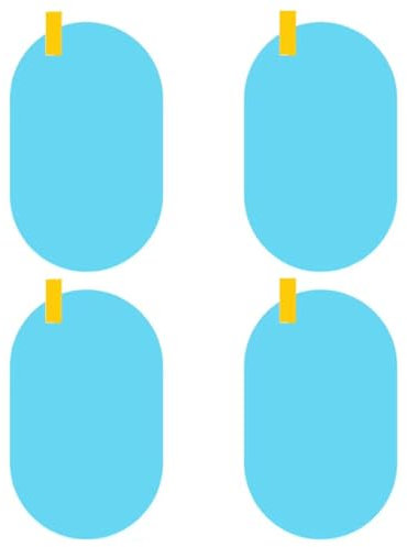 Teegxddy Film Anti-buée pour Voitures 145x100mm,4 pièces Film Impermeable Retroviseur Anti Pluie Anti-buée,Rétroviseur Film de Protection pour Fenêtres Latérales et Rétroviseurs