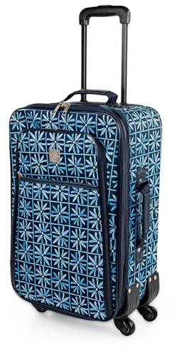 ITACA - Maletas De Viaje Cabina 55X40X20 Material EVA Ligero, Trolley con Ruedas Maleta De Mano para Avion Maleta Cabina Equipaje para Viajes Cortos. Compatible Ryanair, Marino