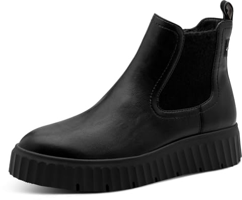 Tamaris Stivali da donna piatti, Nero opaco, 41 EU